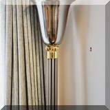 L20. Metal and brass torchiere floor lamp 71”h